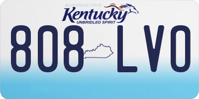 KY license plate 808LVO