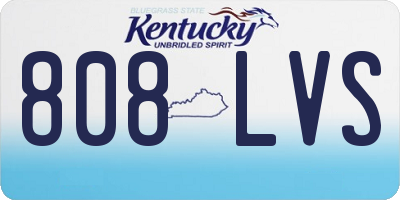 KY license plate 808LVS