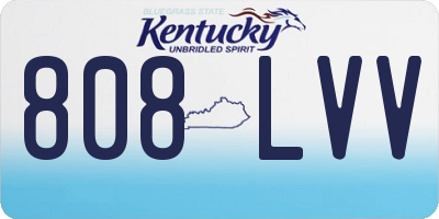 KY license plate 808LVV