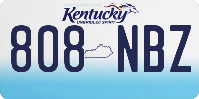 KY license plate 808NBZ