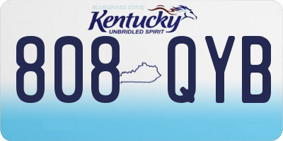 KY license plate 808QYB