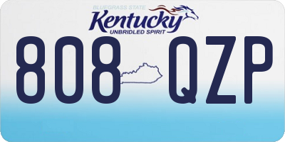 KY license plate 808QZP