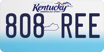 KY license plate 808REE
