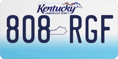 KY license plate 808RGF