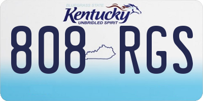 KY license plate 808RGS