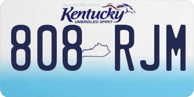 KY license plate 808RJM