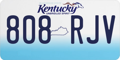 KY license plate 808RJV