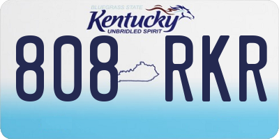 KY license plate 808RKR