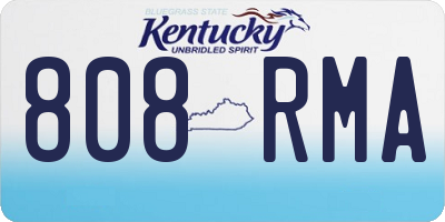 KY license plate 808RMA