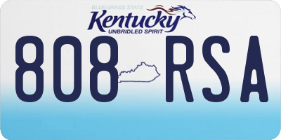 KY license plate 808RSA
