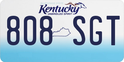 KY license plate 808SGT