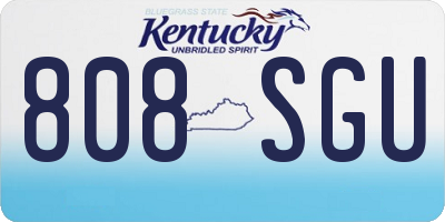 KY license plate 808SGU