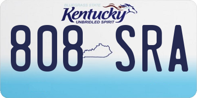KY license plate 808SRA