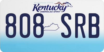 KY license plate 808SRB