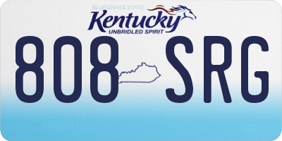 KY license plate 808SRG