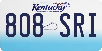 KY license plate 808SRI
