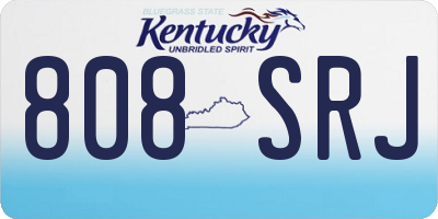 KY license plate 808SRJ