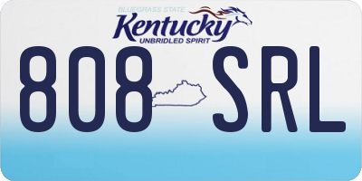 KY license plate 808SRL