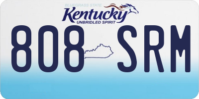 KY license plate 808SRM