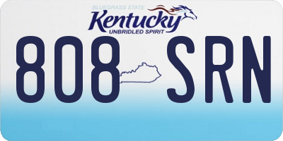 KY license plate 808SRN