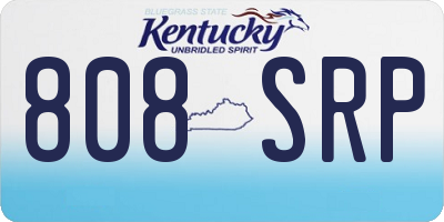 KY license plate 808SRP