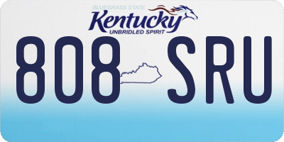 KY license plate 808SRU