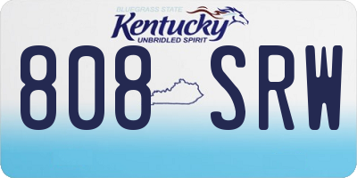 KY license plate 808SRW
