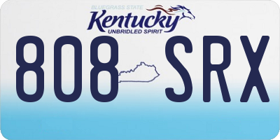KY license plate 808SRX