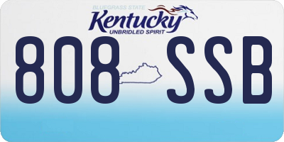 KY license plate 808SSB