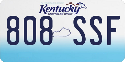 KY license plate 808SSF