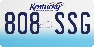 KY license plate 808SSG