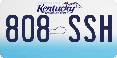 KY license plate 808SSH