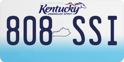 KY license plate 808SSI