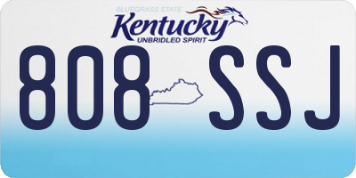 KY license plate 808SSJ
