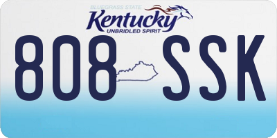 KY license plate 808SSK