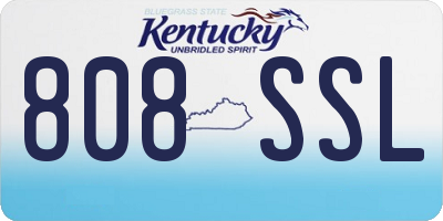 KY license plate 808SSL