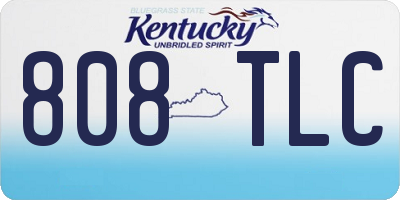 KY license plate 808TLC