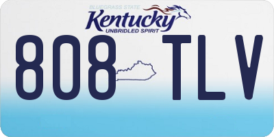 KY license plate 808TLV