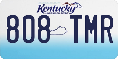 KY license plate 808TMR
