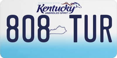 KY license plate 808TUR