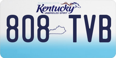 KY license plate 808TVB