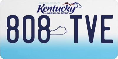 KY license plate 808TVE