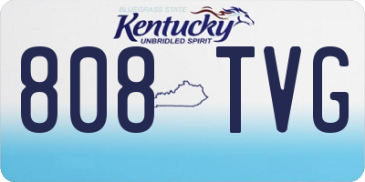 KY license plate 808TVG