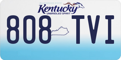 KY license plate 808TVI