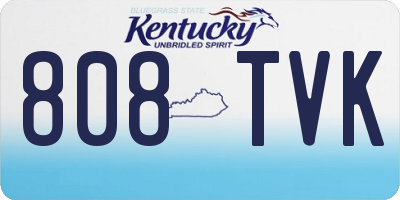 KY license plate 808TVK