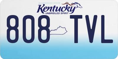 KY license plate 808TVL