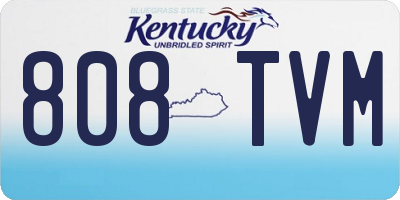 KY license plate 808TVM