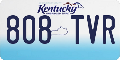 KY license plate 808TVR
