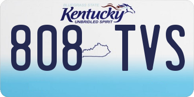 KY license plate 808TVS