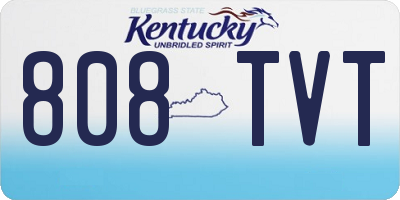 KY license plate 808TVT